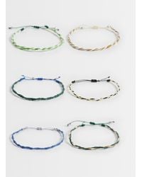 ASOS - 6 Pack Raffia Twisted Cord Puller Bracelet - Lyst