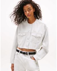 Tommy Hilfiger - – cropped jeansjacke - Lyst