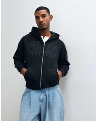 Hollister - Boxy Fit Hoodie With Sleeve Detail - Lyst