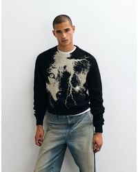 Weekday - Oversized Jumper With Wolf Graphic - Lyst