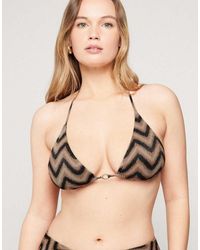 Tezenis - Chevron Shine Bikini Top - Lyst