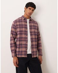 Abercrombie & Fitch - Chemise courte à manches longues en flanelle à carreaux écossais - Lyst