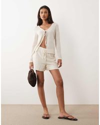Vila - Gehaakte Short Met Hoge Taille - Lyst