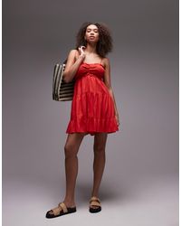 emory park - – gestuftes leinen-minikleid - Lyst