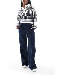 ONLY - Corduroy Broek Met Wijde Pijpen En Elastische Taille - Lyst