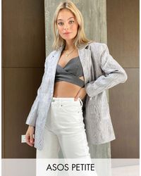 ASOS Asos Design Petite - Moiré Blazer - Metallic
