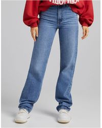 Bershka Straight-leg jeans for Women - Up to 55% off | Lyst