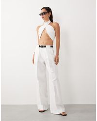Mango - Starring Hailey Bieber Pleat Front Tailored Straight Trouser Co-Ord - Lyst