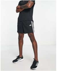 adidas Originals - Adidas training - train essentials - pantaloncini neri con 3 strisce - Lyst