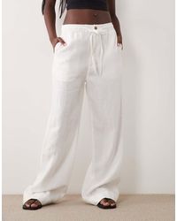 Polo Ralph Lauren - Linen Wide Leg Pants - Lyst