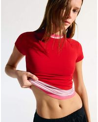 Bershka - Short Sleeve Crew Neck T-Shirt - Lyst