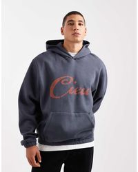 ASOS - Relaxed Hoodie With Crackled Print - Lyst