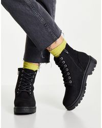 894984 Damen Stiefeletten Worker Boots Warm Gefütterte Outdoor Schuhe New Look 