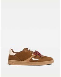 Stradivarius - Baskets style rétro avec semelle en caoutchouc - camel - Lyst