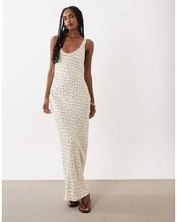 ASOS - Satin Scoop Neck Bias Maxi Dress - Lyst