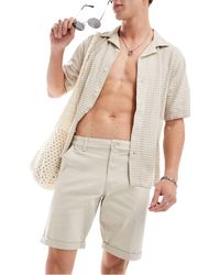 Only & Sons - Short chino coupe classique - beige - Lyst