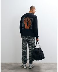 4505 - Heavyweight Cotton Oversized Long Sleeve T-shirt With Back Print - Lyst