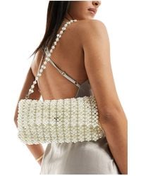 True Decadence - All Over Pearl Foldover Shoulder Bag - Lyst