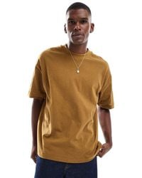 ASOS - Oversized Linen Blend T-shirt - Lyst