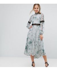 hope & ivy mirror print midi dress