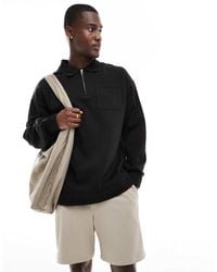 Threadbare - Oversized 1/4 Zip Sweatshirt - Lyst