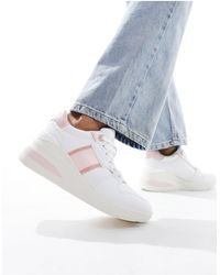 ALDO - Abnerry - sneakers bianche e rosa con zeppa - Lyst