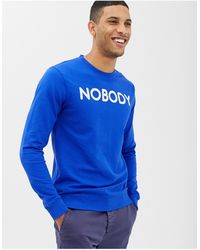 Only & Sons - Crew Neck Sweat With Nobody Logo - Lyst