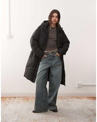 Noisy May - Longline Padded Puffer With Hood - Lyst