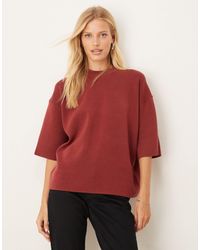 ASOS - – strukturiertes oversize-t-shirt aus strick - Lyst