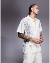 Liquor N Poker - Camisa Holgada Con Estampado En La Espalda Royal Emblem De (Parte De Un Conjunto) - Lyst