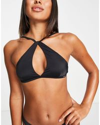 Free Society - Mix and match - top bikini avvolgente con cut-out - Lyst