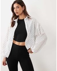Brave Soul - Polka Dot Windbreaker With toggle Detail - Lyst