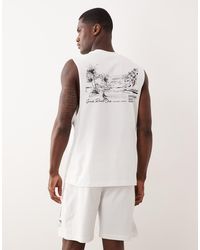 River Island - Landscape Print Tank And Shorts Set - Lyst