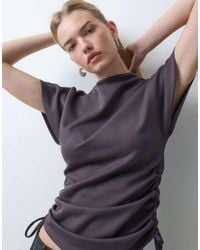 Threadbare - Cape Sleeve Top With Side Ruche Detail - Lyst