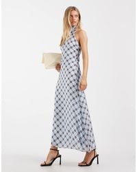 ASOS - Chiffon High Neck Halter Maxi Dress - Lyst