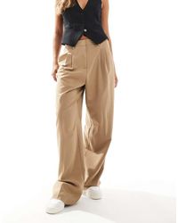 Vero Moda - Pantaloni Dad A Fondo Ampio Color Cammello - Lyst