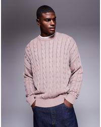 ASOS - Pull oversize en maille torsadée - délavé - Lyst