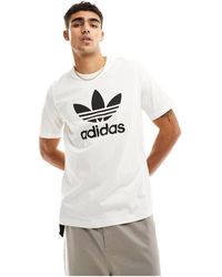 adidas Originals - Camiseta blanca con logo grande - Lyst