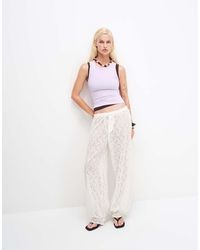 Monki - Boho Kanten Ballonbroek - Lyst
