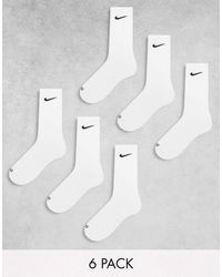 Nike - Everyday Cushioned Plus 6 Pack Crew Socks - Lyst