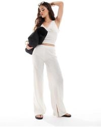 Bershka - Shirred Flared Trousers Co-Ord - Lyst