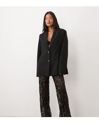 TFNC London - Sheer Sequin Wide Leg Trousers - Lyst