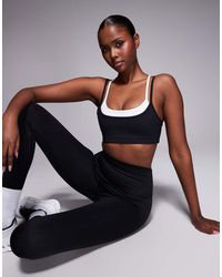 4505 - Double Layer Strappy Sports Bra With Removable Padding - Lyst