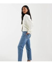 ASOS - Asos Design Petite Slim Fit Mom Jeans - Lyst