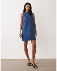 Nobody's Child - Izzie Denim Pinafore Mini Dress-blue - Lyst