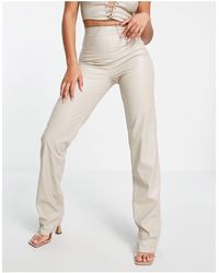 Missy Empire - Missy empire - pantalon d'ensemble droit en similicuir effet croco - Lyst