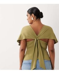 ASOS - Asos Design Curve Polyamide Plunge Sleeveless Tie Back Top - Lyst
