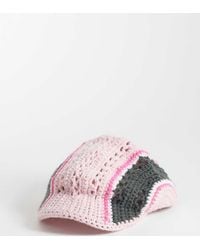 Collusion - Crochet Stripe Flat Cap - Lyst