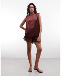 ASOS - Tailored Woven Oversized Tee - Lyst
