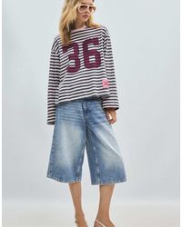 Stradivarius - Striped Printed Long Sleeve T-shirt - Lyst